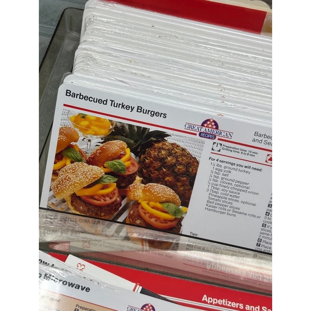 Vintage Great American Recipes Card Collection Box Set 1988 Microwave Cooking